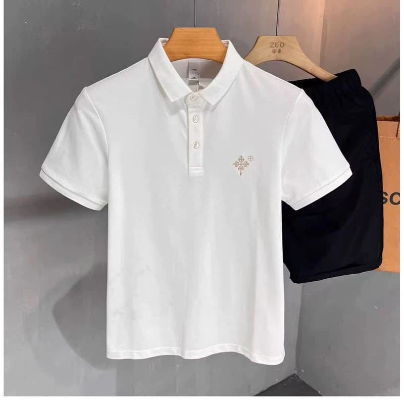 Áo Sơ Mi Polo Thêu Sang Trọng Cho Nam Mùa Hè 2026 Thời Trang Cleanfit Tay Ngắn