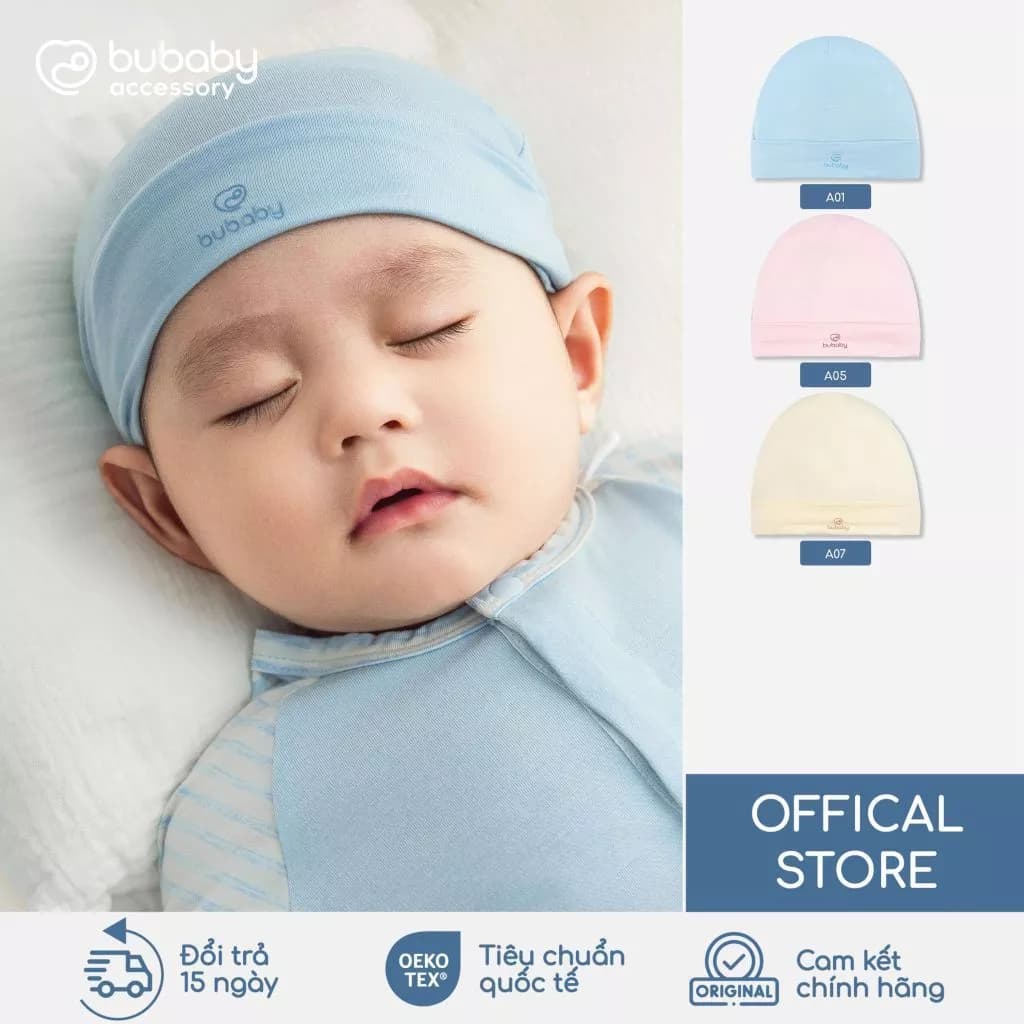 Mũ sơ sinh Viscose BU Baby, mũ cho bé, mũ newborn, mũ thóp, nón sơ sinh, đồ sơ sinh | AVS192201