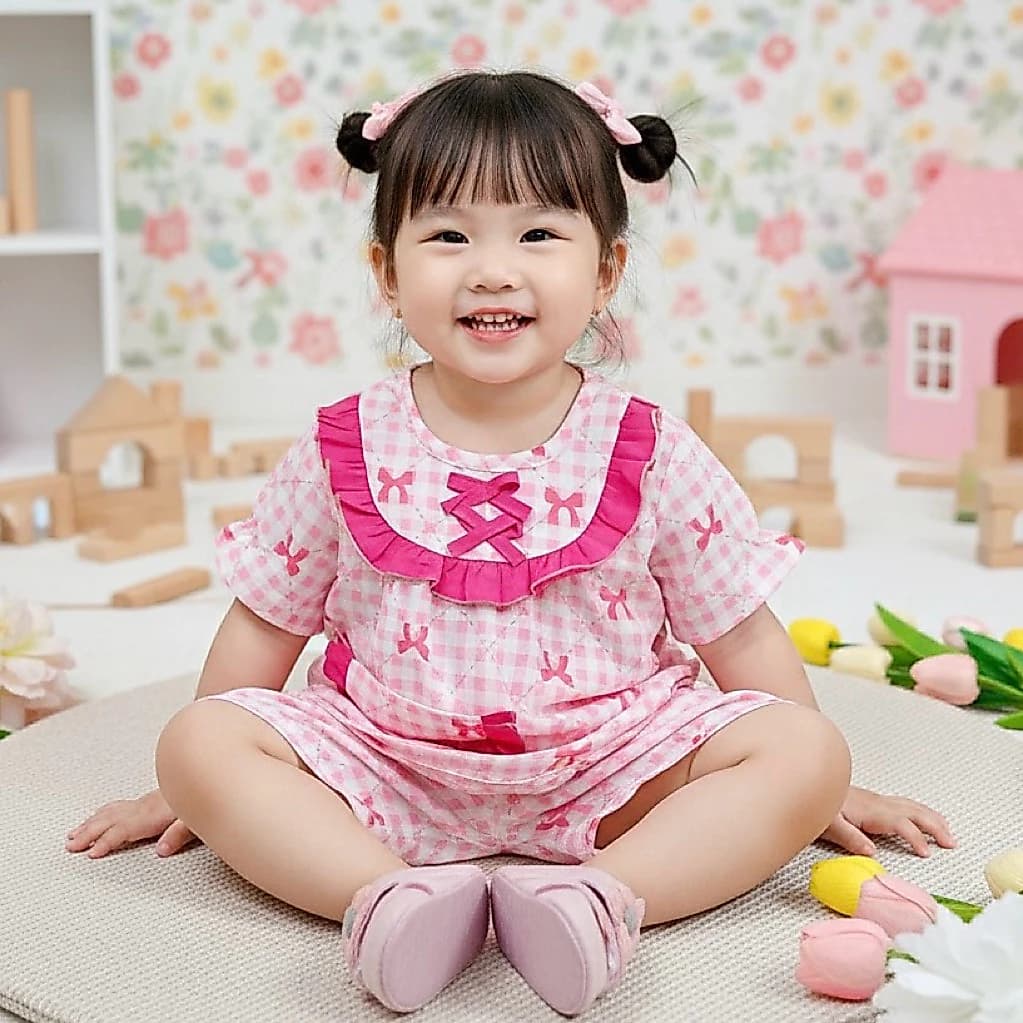 ĐỒ BỘ BÉ GÁI - TOLEXINH [9kg-16kg] set bộ tole tay ngắn quần lửng - vải loại 1 [FREESHIP]