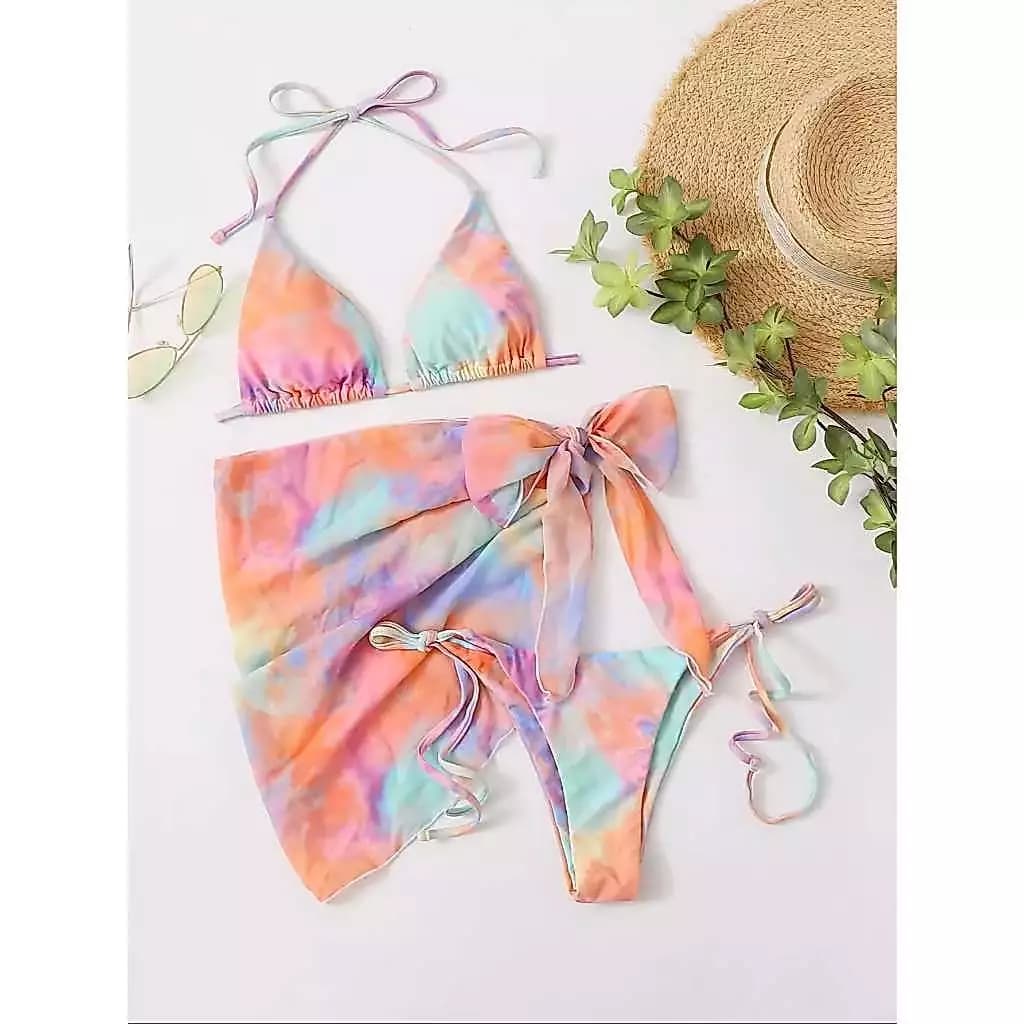 Set album Bikini / Đồ tằm họa tiết Loang - Bikini đính đá...