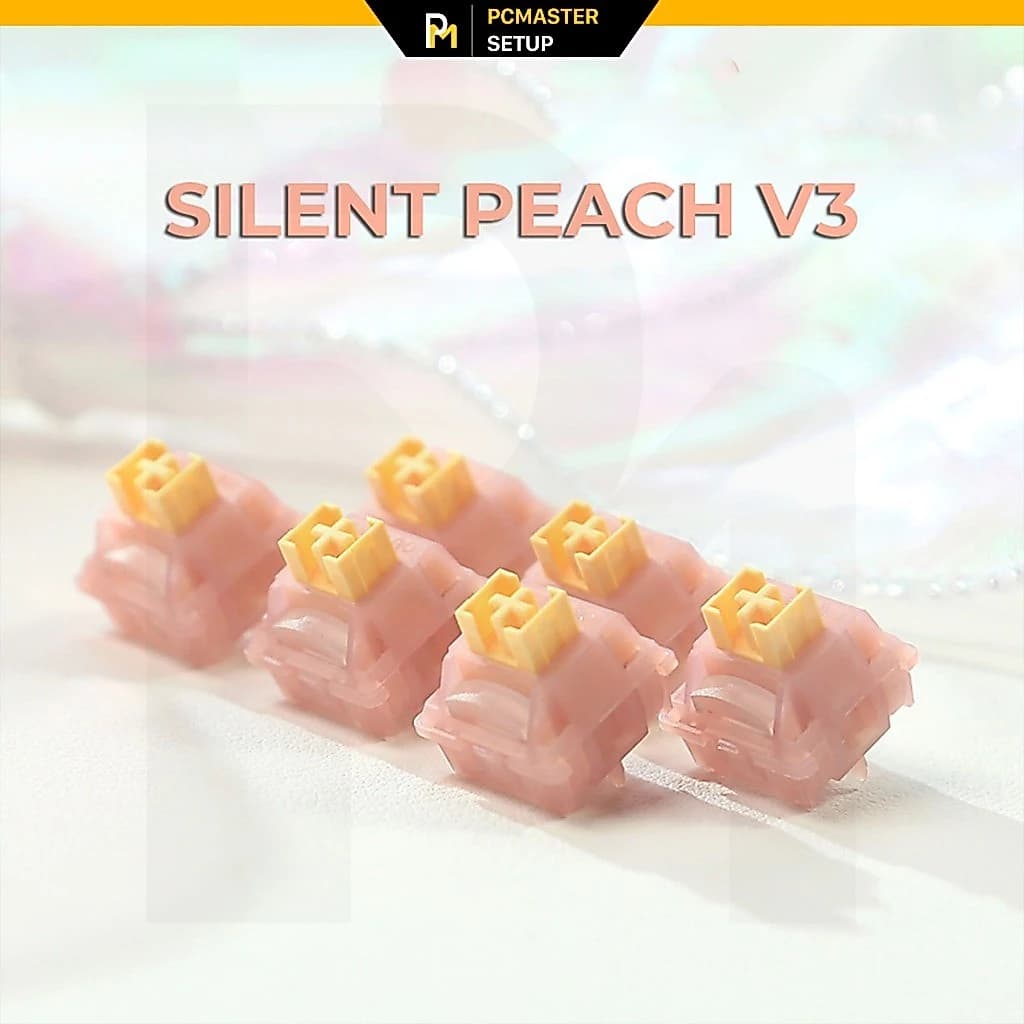 Combo Switch Outemu Peach v3 Silent 5pin có tản led thay thế cho bàn phím cơ - CÓ VOUCHER VIDEO