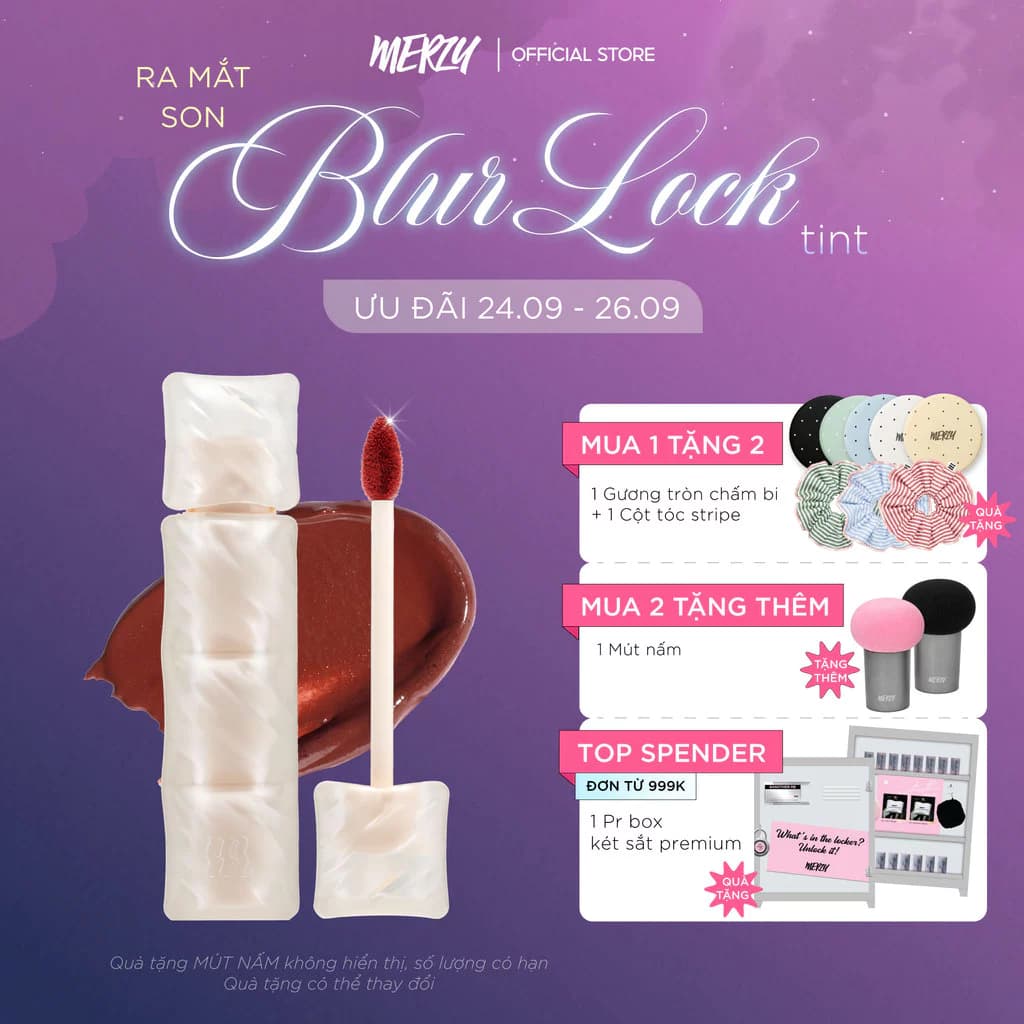 [NEW][SON PHAO] Son Kem Lì Mịn Như Bơ Merzy Puffer Mellow Tint 3.7g