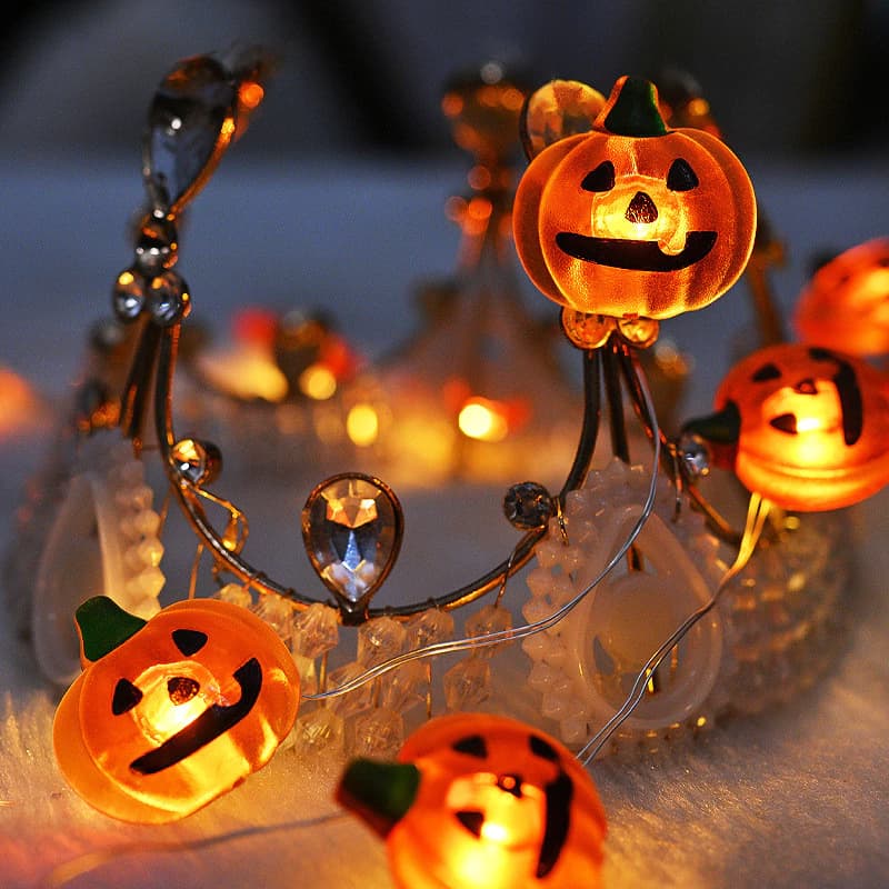 Halloween Bí Ngô LED Dây Đèn Trang Trí Ngày Lễ Đèn Lồng USB / Chạy Bằng Pin Ánh Sáng Ấm IP42 Bảo Vệ Trang Trí Cửa Sổ Tiệc Trong Nhà