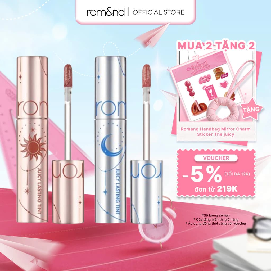 [Rom&nd] [Solunar Edition #23 #24] Son Tint lì Romand Juicy Lasting Tint