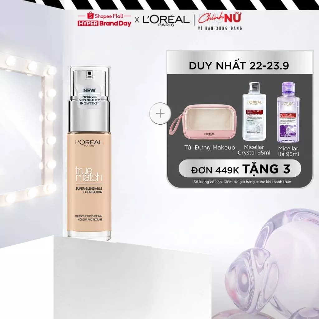 Kem nền lâu trôi dạng lỏng L'Oreal Paris True match Blendable Foundation 30ml