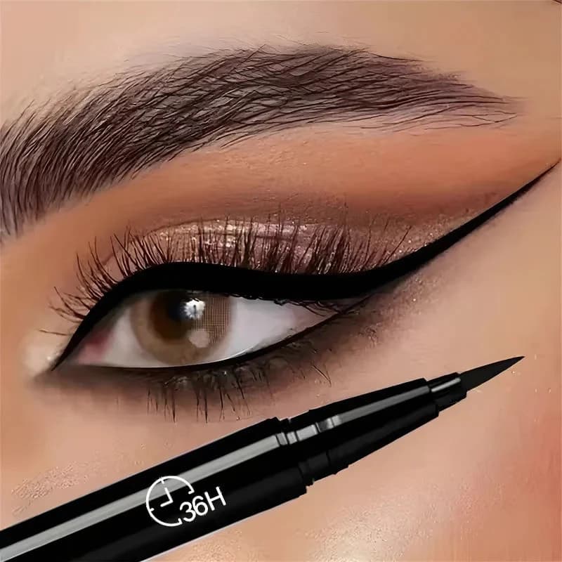 36 giờ Khóa & Bút kẻ mắt lâu trôi Bút mực đen chống thấm nước Không nhòe Matte Mỹ phẩm mịn khô nhanh