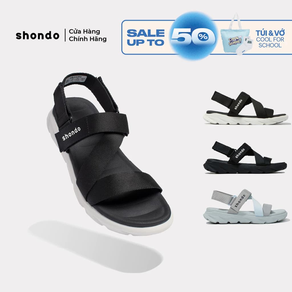 Giày Sandal Unisex F6S Shondo Ngăn Mùi Nhẹ Chân Nhiều Màu