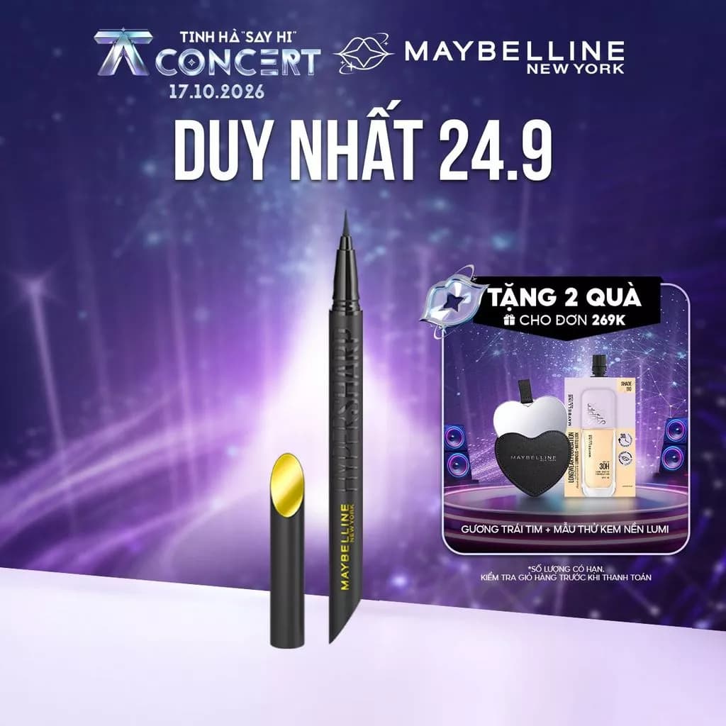 Bút Kẻ Mắt Nước Siêu Sắc Mảnh Maybelline New York Hyper Sharp Liner Extreme Không Lem Trôi 0.4g