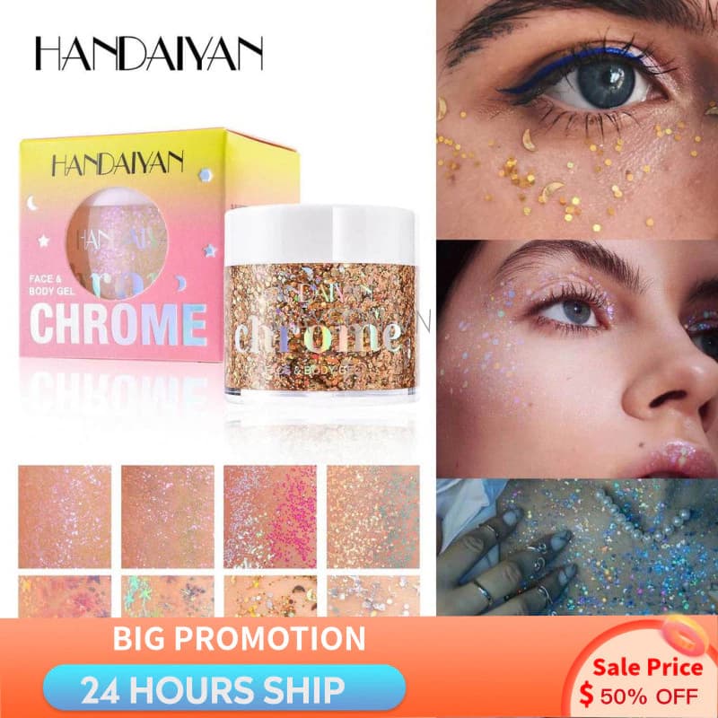 {SẴN SÀNG} Phấn mắt dạng lỏng Phấn mắt Shining Fine Flashing handaiyan Facial Brightening Body Sequins Gel Long lanh