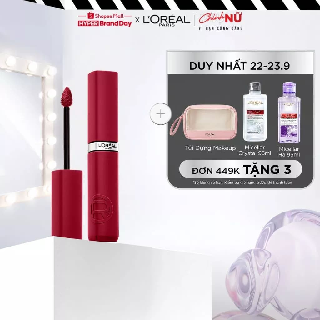 Son kem mịn lì nhẹ môi, & 16H lâu trôi, chuẩn màu căng mướt L’Oreal Paris Infallible Matte Resistance 5ML | 115