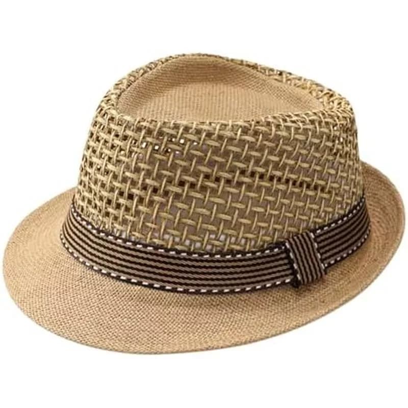 Nam Mùa Hè Chống Nắng Ống Hút Fedora Mũ Panama Newsboy Top Cap Ngắn Vành Manhattan Gangster Mũ Jazz Thường Ngày