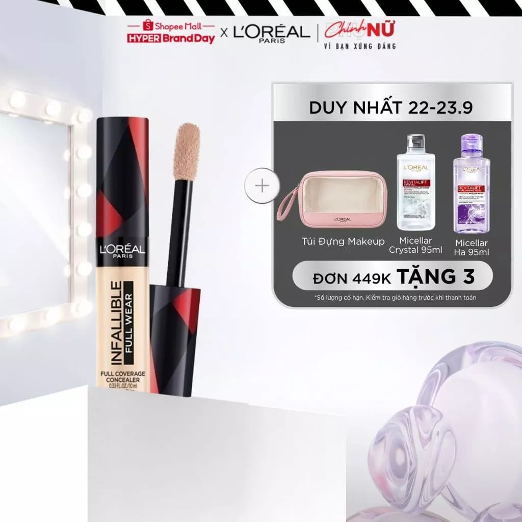 Kem Che Khuyết Điểm L'Oreal Paris Infallible Full Wear 10ml