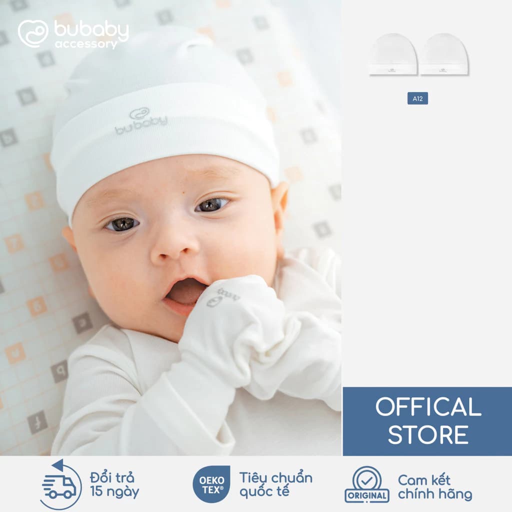 [Set 2] Mũ sơ sinh BU Baby, phụ kiện cho bé sơ sinh newborn mềm mịn, đồ sơ sinh | AVS19S200