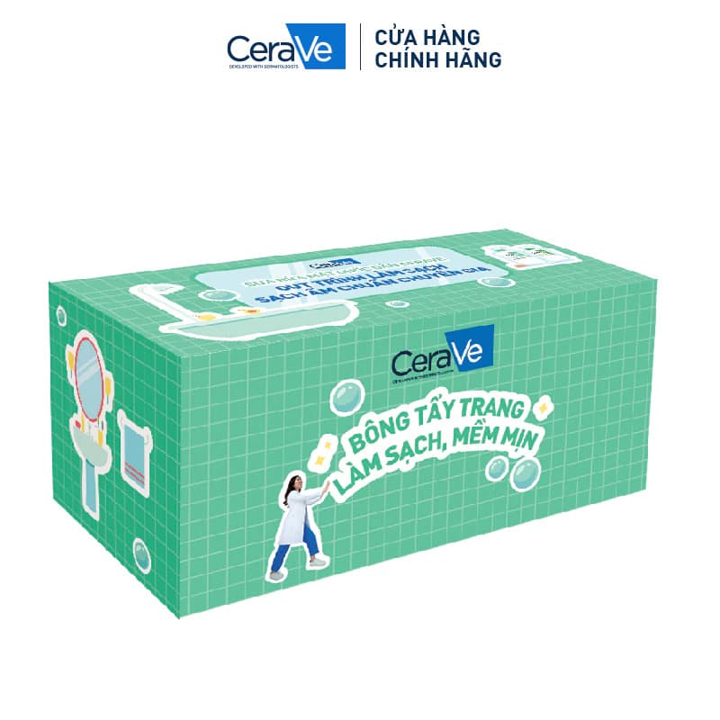 [HB GIFT - HÀNG TẶNG KHÔNG BÁN] CERAVE 2026 BÔNG TẨY TRANG