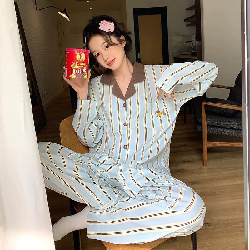 Bộ Đồ Ngủ Nữ Bộ Đồ Ngủ Mùa Xuân Thu Dài Tay Đồ Người Phụ Nữ Mặc Ở Nhà Mặc Mặc Ngủ