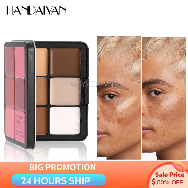 {READY STOCK} 12 màu Blush Matte Repairing Highlighting Brightening Natural One Rouge Plate Blush