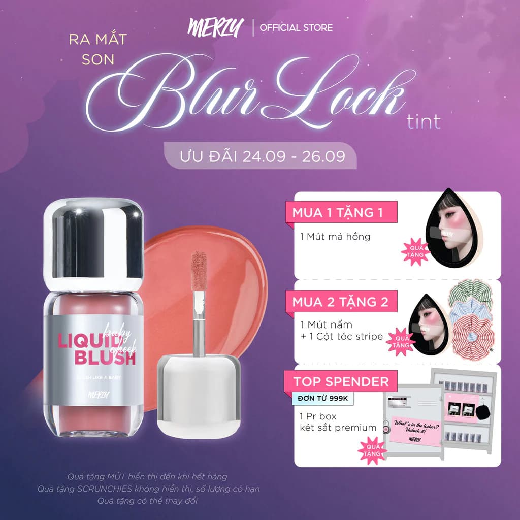 [NEW] Má Hồng Kem Em Bé Merzy Baby Cheek Liquid Blush 4.6g Mịn Lì, Căng Mọng