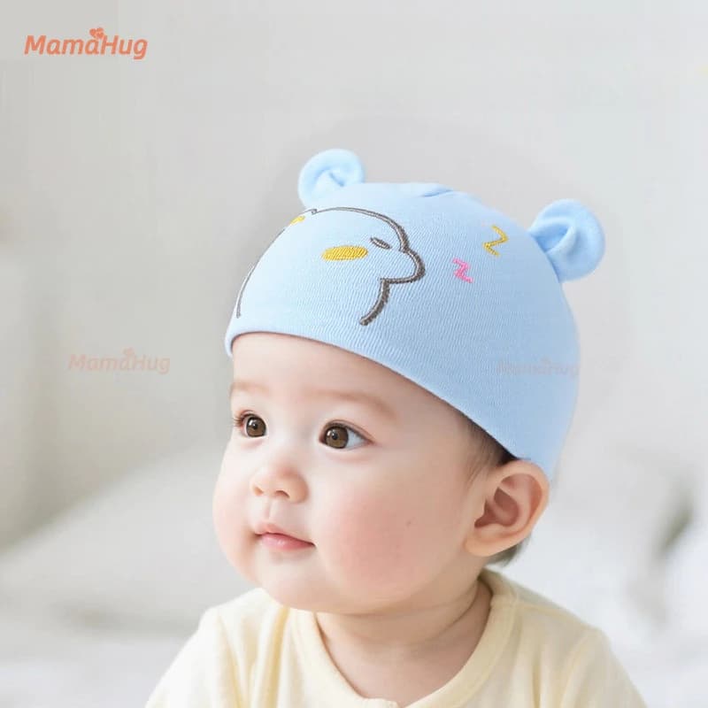 Mũ Sơ Sinh Cho Bé Cotton Nguyên Chất Loại A Hai Lớp Không Xương Cho Trẻ Sơ Sinh Bé Trai Bé Gái Mùa Xuân Thu Mỏng Thoáng Khí Bảo Vệ Đầu Fontanelle Beanie Mũ Thoải Mái