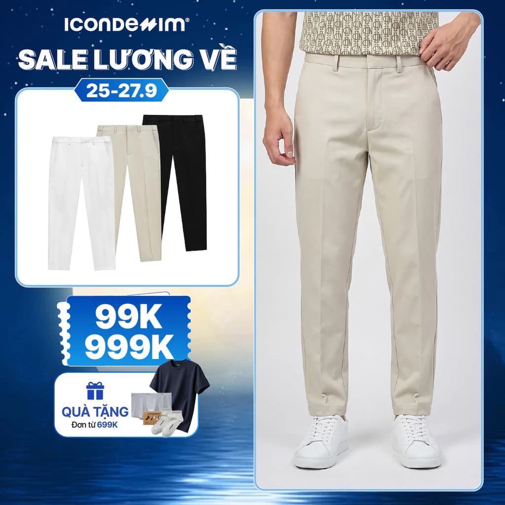 Quần Tây Nam ICONDENIM Zenith Form Slimfit QTID0089