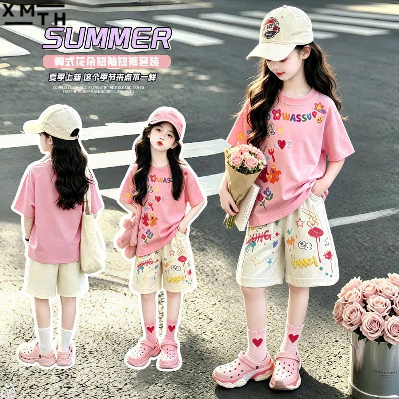 Đồ bộ quần áo hè bé gái size đại 18-50kg mẫu mới SSV chất cotton mát. Set hè mặc nhà, đi chơi cho trẻ em nữ 6-14 tuổi