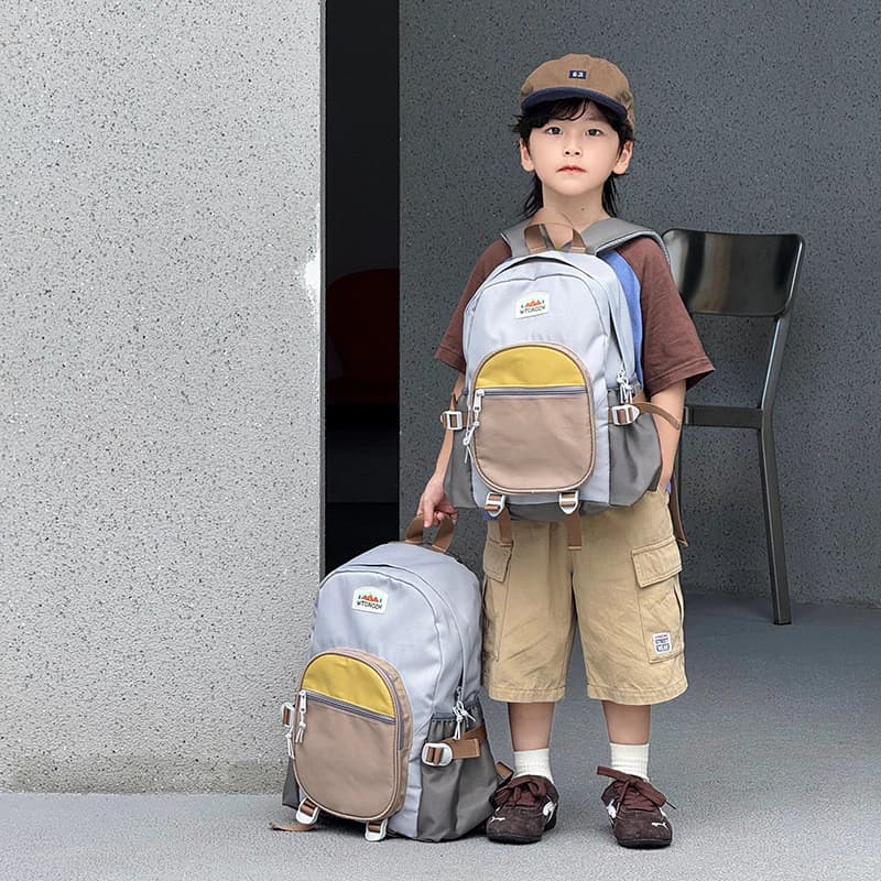 Nam Nhật Bản Kaki Kaki Mẫu Giáo Học Sinh Tiểu Học Schoolbag Dung Tích Lớn Ba Lô Ba Lô Trẻ Em Chống Mất
