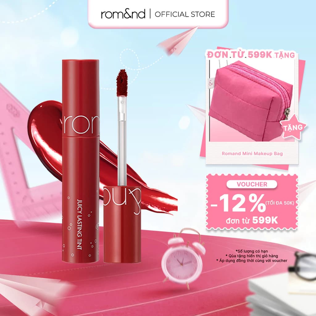 [Rom&nd] [Màu 18-21] Son Tint lì Hàn Quốc Romand Juicy Lasting Tint 5.5g