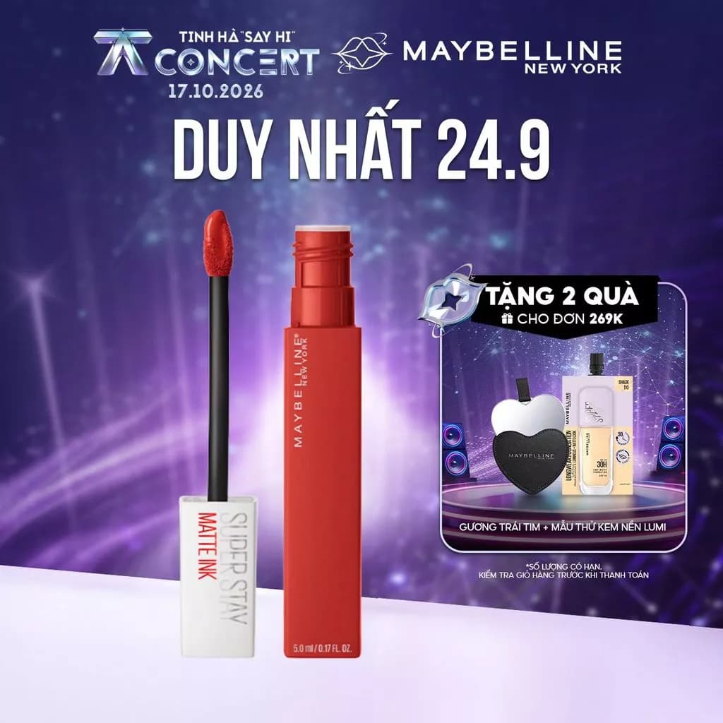 Son Kem Lì 16h Lâu Trôi Maybelline New York Super Stay Matte Ink City Edition Lipstick 5ml