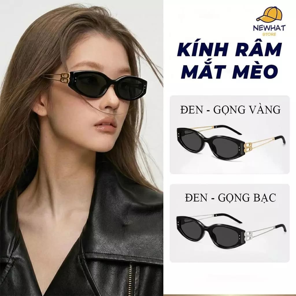 NEWHAT STORE: Kính Mắt Mèo Cao Cấp – Chống Tia UV, Tôn Gương Mặt, Phụ Kiện Chống Nắng Thời Thượng