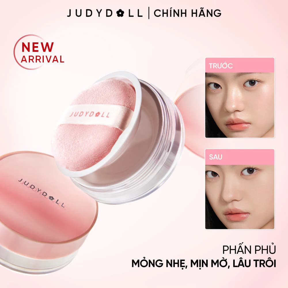 [MỚI] Phấn Phủ JUDYDOLL Matte Finishing Powder Mỏng nhẹ Kiềm dầu 12H Lâu trôi 8g
