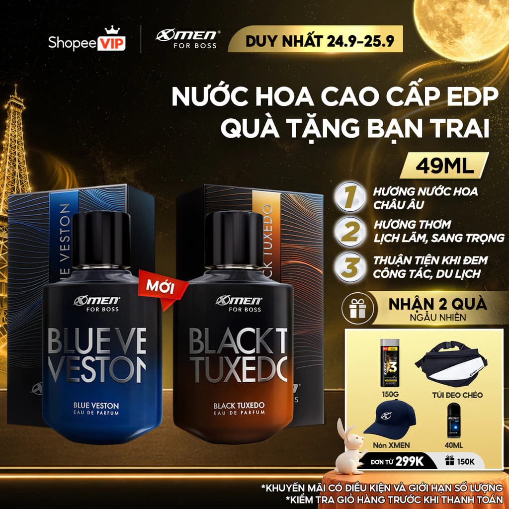 [SVIP] [MỚI RA MẮT] Nước Hoa Nam Cao Cấp EDP X-Men for Boss 49ml-Hương Thơm Thanh Mát Phóng Khoáng Lịch Lãm-Quà Tặng Bạn