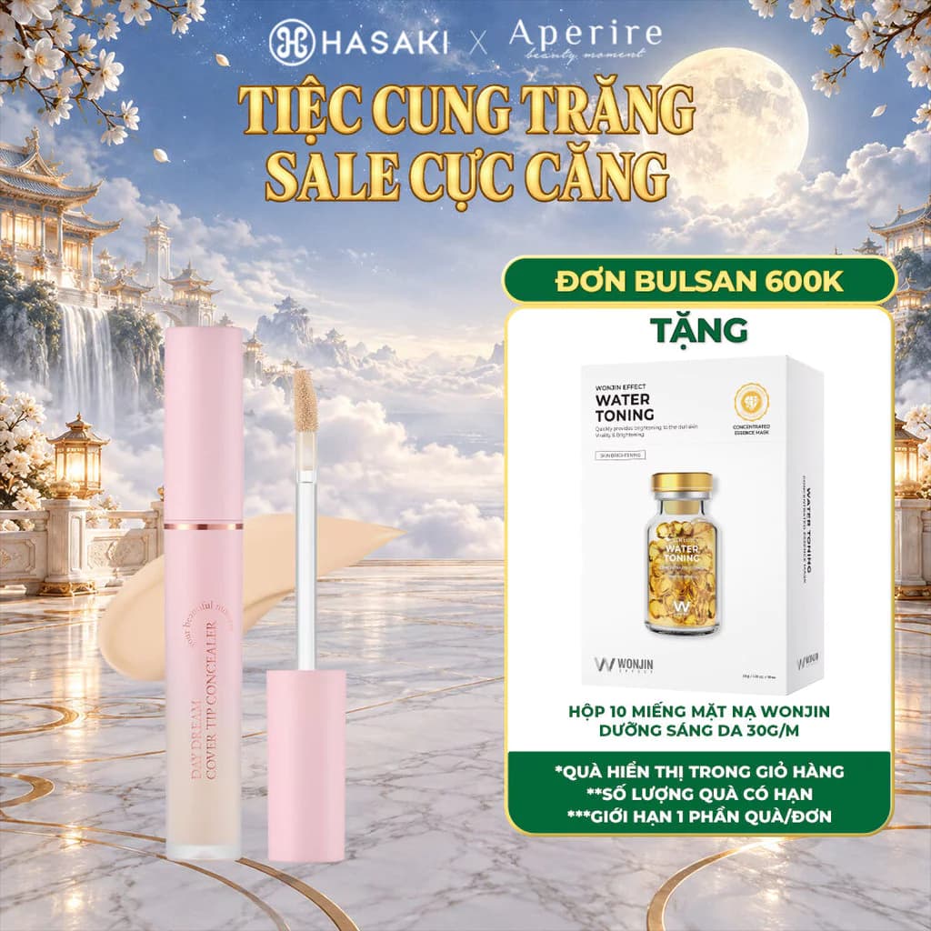 [BULSAN - DAILY] Che Khuyết Điểm Aperire Mỏng Nhẹ Lâu Trôi 4.5ml Daydream Cover Tip Concealer Hasaki Chính Hãng