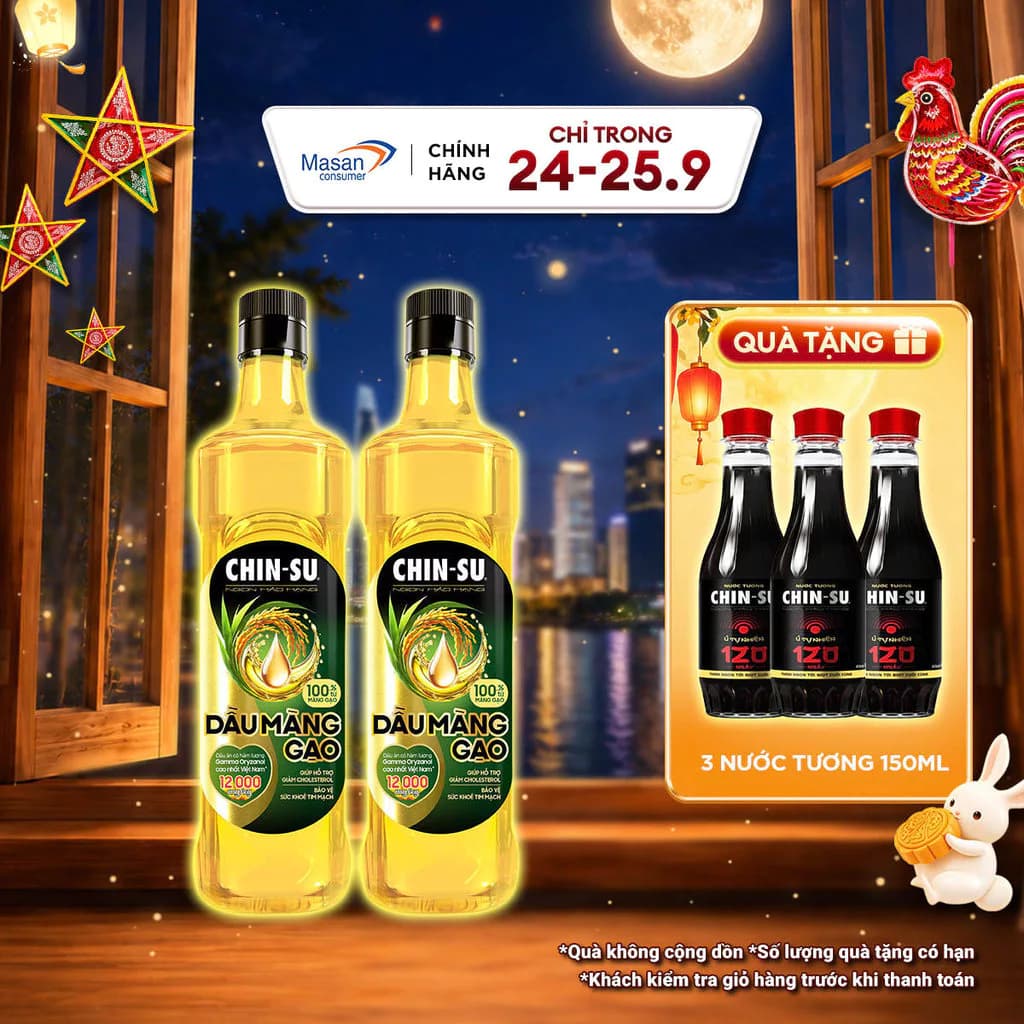 Combo 2 Dầu màng gạo CHIN-SU chai x 750ml
