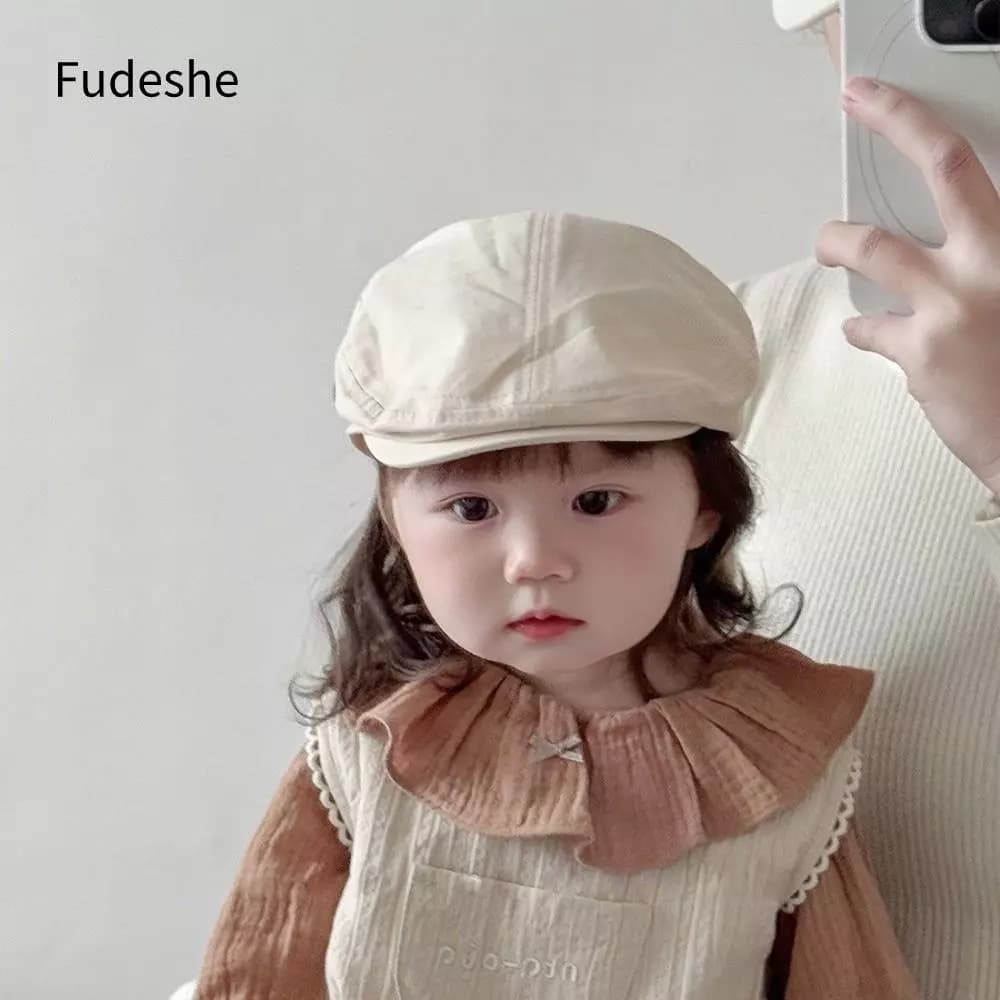 Mũ nồi FUDESHE, Mũ có đỉnh nhẹ thời trang, Mũ thêu báo BOSTON 0-4Y