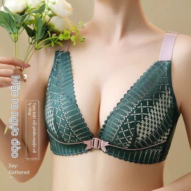 Thẩm mỹ viện điều chỉnh loại khóa trước tụ áo ngực đồ lót phụ nữ nhận sữa chống chảy xệ không có vòng thép áo ngực lưng