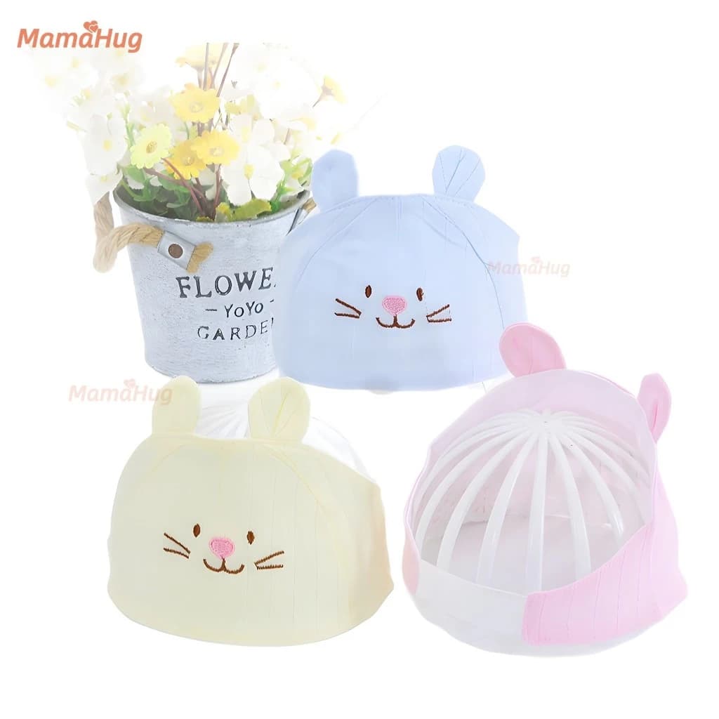 Bé Mùa Hè Mỏng Thoáng Mát Mũ Sơ Sinh Nữ Cotton Nguyên Chất Fontanelle Bảo Vệ Thêu Mèo Lỗ Thông Hơi Mũ Trẻ Sơ Sinh Rỗng Top Mũ Chống Nắng Thoáng Khí Mềm Có Thể Điều Chỉnh Mặc Đi Biển Ngoài Trời