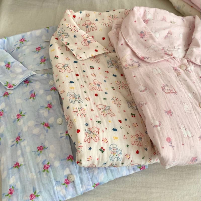 Quần dài tay bằng sợi cotton nguyên chất cotton hai lớp mềm mại thân thiện với da