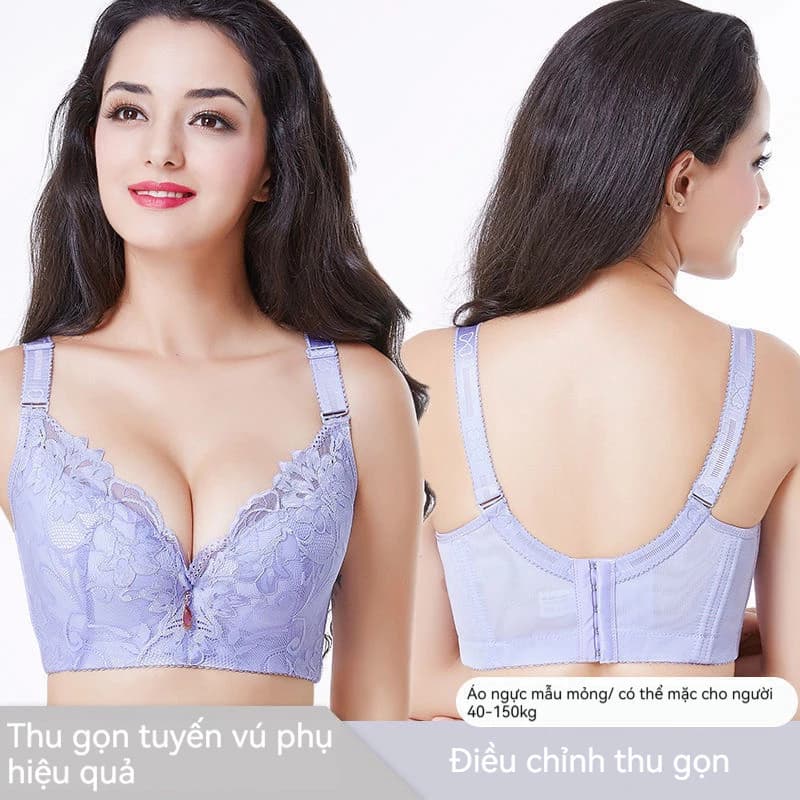 Áo ngực nữ chống chảy xệ định hình mỏng kích thước lớn có khung thép nâng ngực tập trung