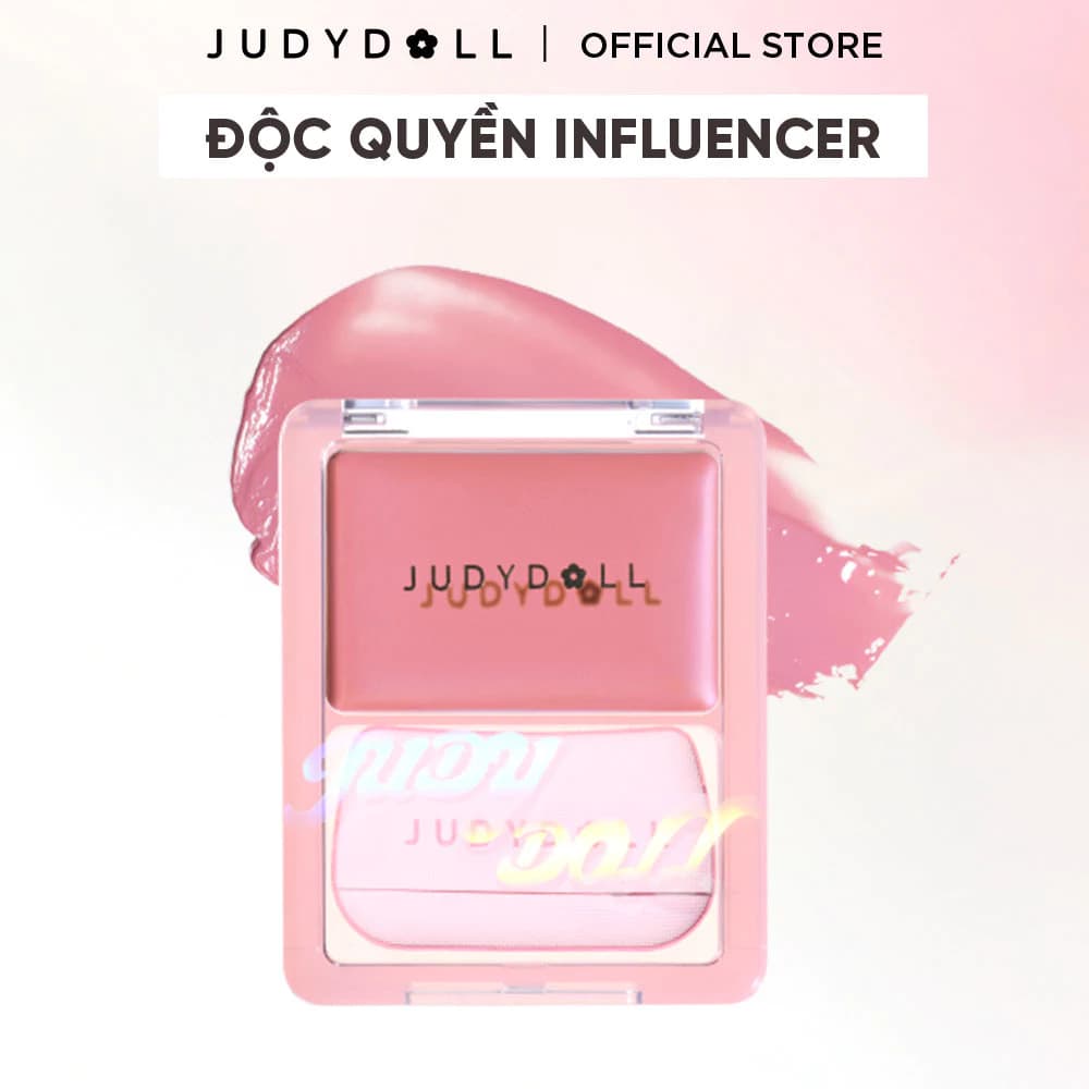 [KOL][NEW] JUDYDOLL Má Hồng Kem Glow Blush Balm Căng bóng Không vỡ nền Tự nhiên Lâu trôi 3g