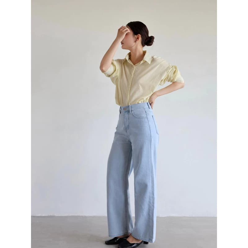 Quần jeans ống suông vừa hack dáng | 𝐒𝐎𝐌𝐒 | 𝐑𝐚𝐰 𝐏𝐚𝐧𝐭𝐬