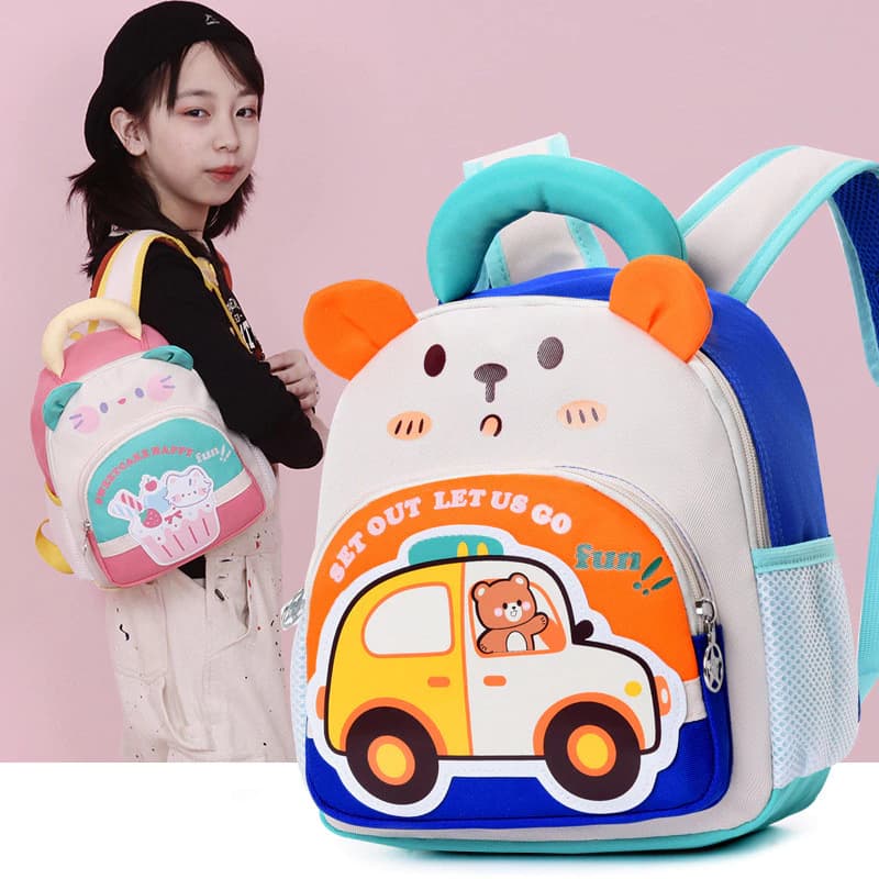 Bé Trai Bé Gái Mẫu Giáo Ba Lô 3-6 Tuổi Trẻ Em Hoạt Hình Dung Tích Lớn Trường Tiểu Học Túi Ba Lô