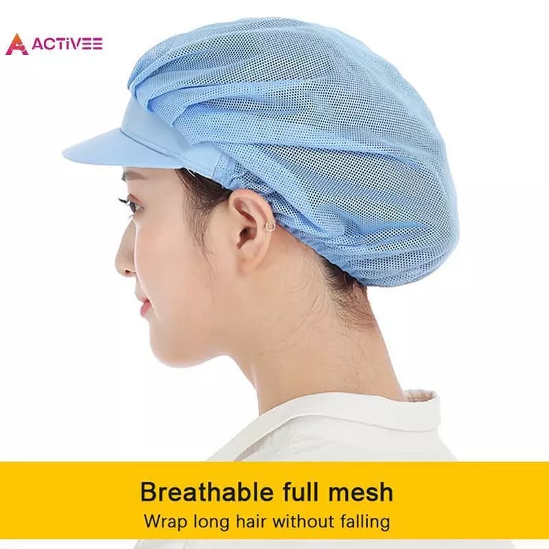 < Activee > Mũ Đầu Bếp Chống Bụi Xưởng Phục Vụ Mũ Nhà Máy Thực Phẩm Mũ Làm Việc Căng Tin Mũ Làm Việc Đẹp