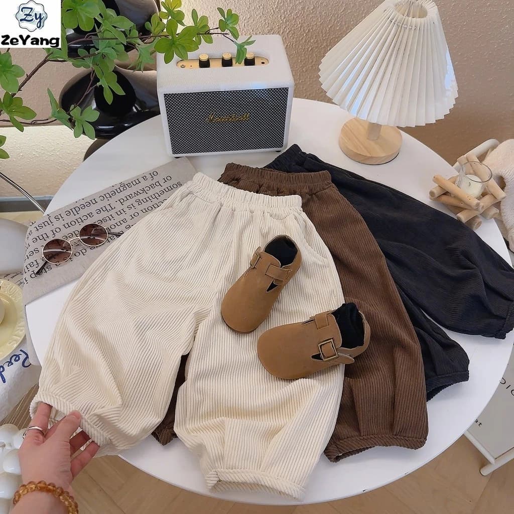 [ZY] 70-150 Hàng có sẵn Quần thường ngày cho trẻ em Quần mặc ngoài Quần mùa thu đông Quần hậu cung cho bé Quần thể thao Quần phù hợp Thời trang Quần áo trẻ em Vận chuyển nhanh