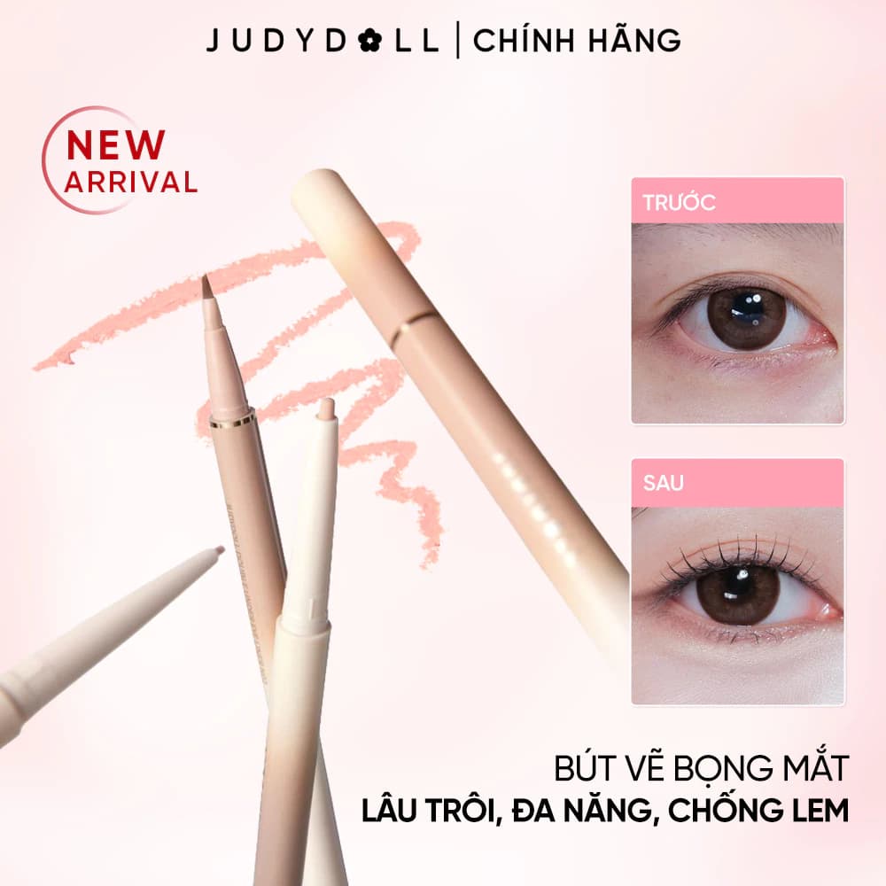 [NEW] JUDYDOLL Bút Vẽ Bọng Mắt Hai Đầu Under Eye Liner Bắt sáng Highlight Chống lem Lâu Trôi 0.3ml