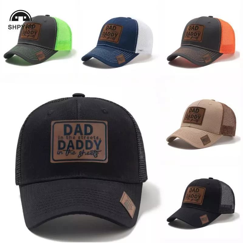 [SHPYHT] Mũ bóng chày lưới mùa hè Nam nữ DAD Letter Patch Snapba Hat Casual Thoáng khí Unisex Street Hip Hop Truer Caps Mới