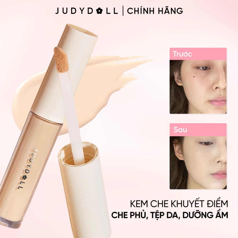 JUDYDOLL Kem che khuyết điểm Traceless Cloud-Touch Concealer Không cakey Tiệp da Lâu trôi 3.2g