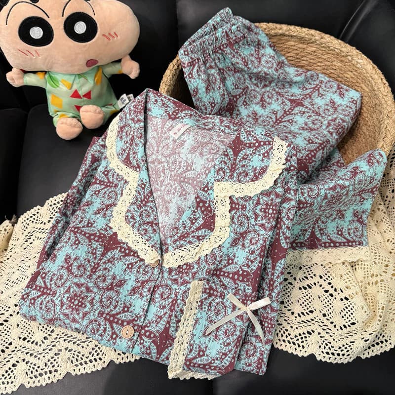 Bộ Đồ Ngủ Nữ Bộ Đồ Ngủ Mùa Xuân Thu Dài Tay Đồ Ngủ Người Phụ Nữ Mặc Ở Nhà Rời Mặc Ban Đêm