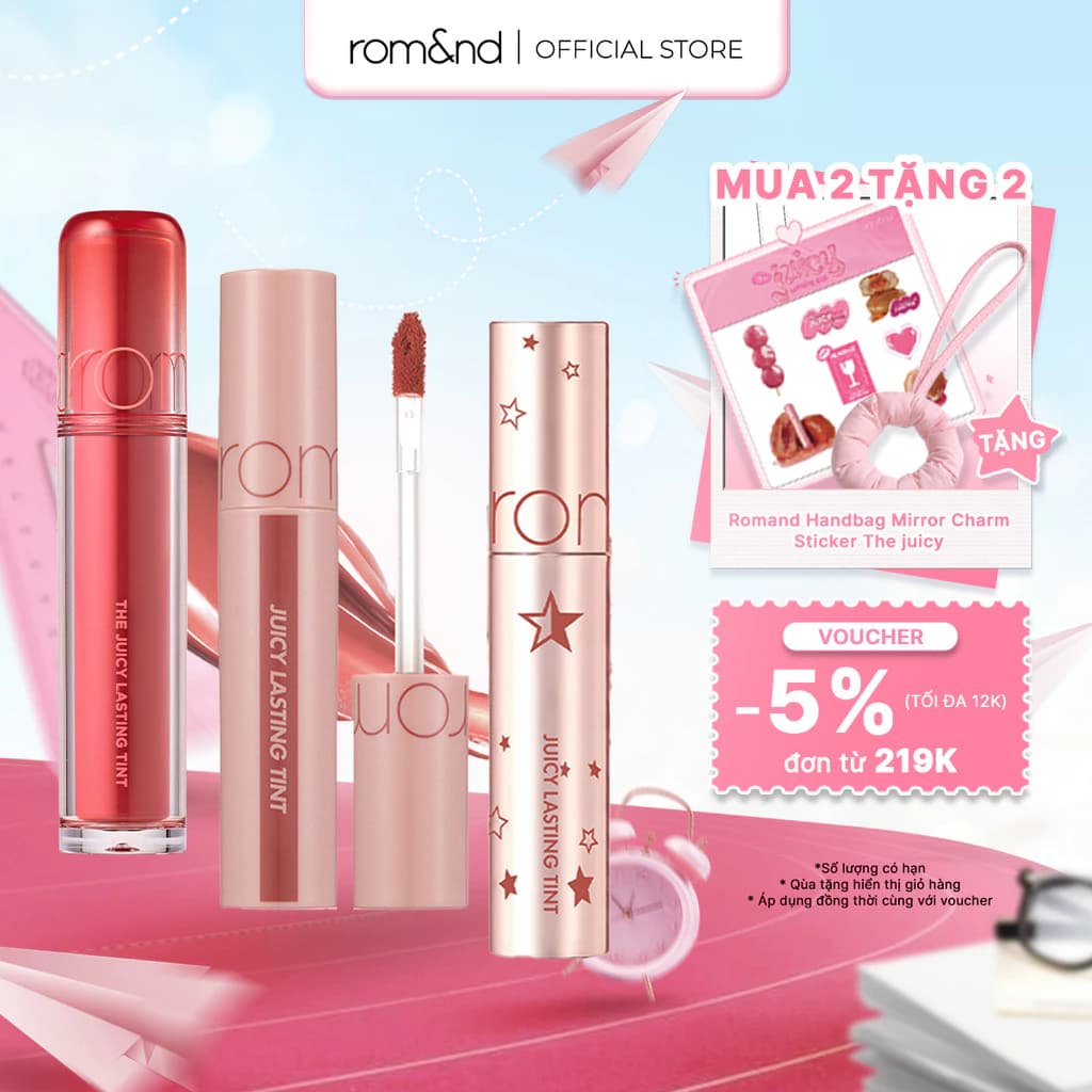 [Rom&nd x KOL] Son Romand Juicy Lasting Tint/ Glasting Water Tint/ Color Gloss/ Melting Balm/ Dewyful Water Tint
