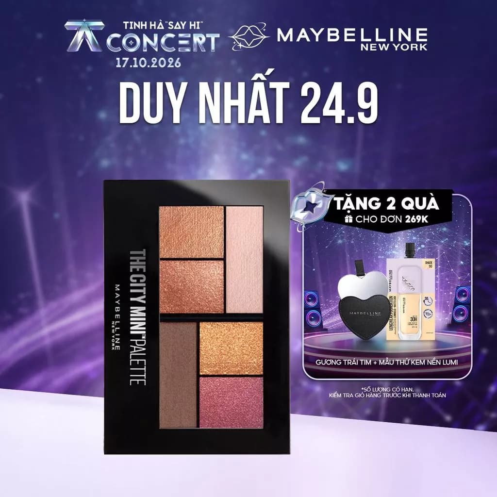 Bảng Phấn Mắt Maybelline New York 6 Màu The City Mini Palette 6.1g