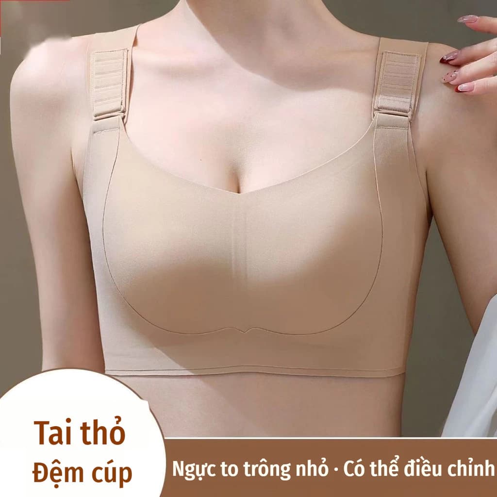 Kem nền da ngực lớn hiển thị đồ lót nhỏ hỗ trợ mềm có thể điều chỉnh che ngực vô hình không dấu vết