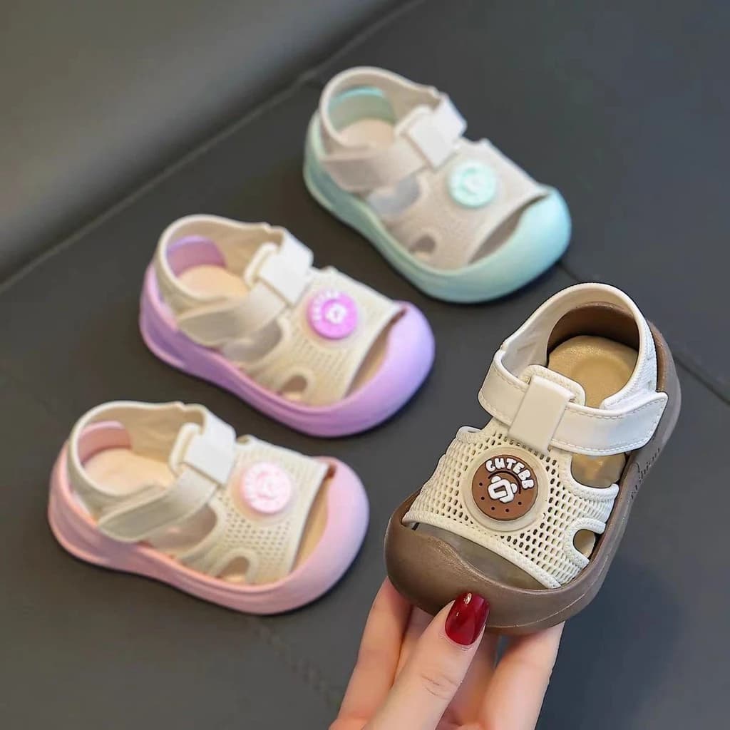 cả bé trai và bé gái Dép xăng đan lưới cho trẻ em Giày mũi kín cho bé Thích hợp cho trẻ em trên 1 tuổi ✨Luyoo24.vn✨